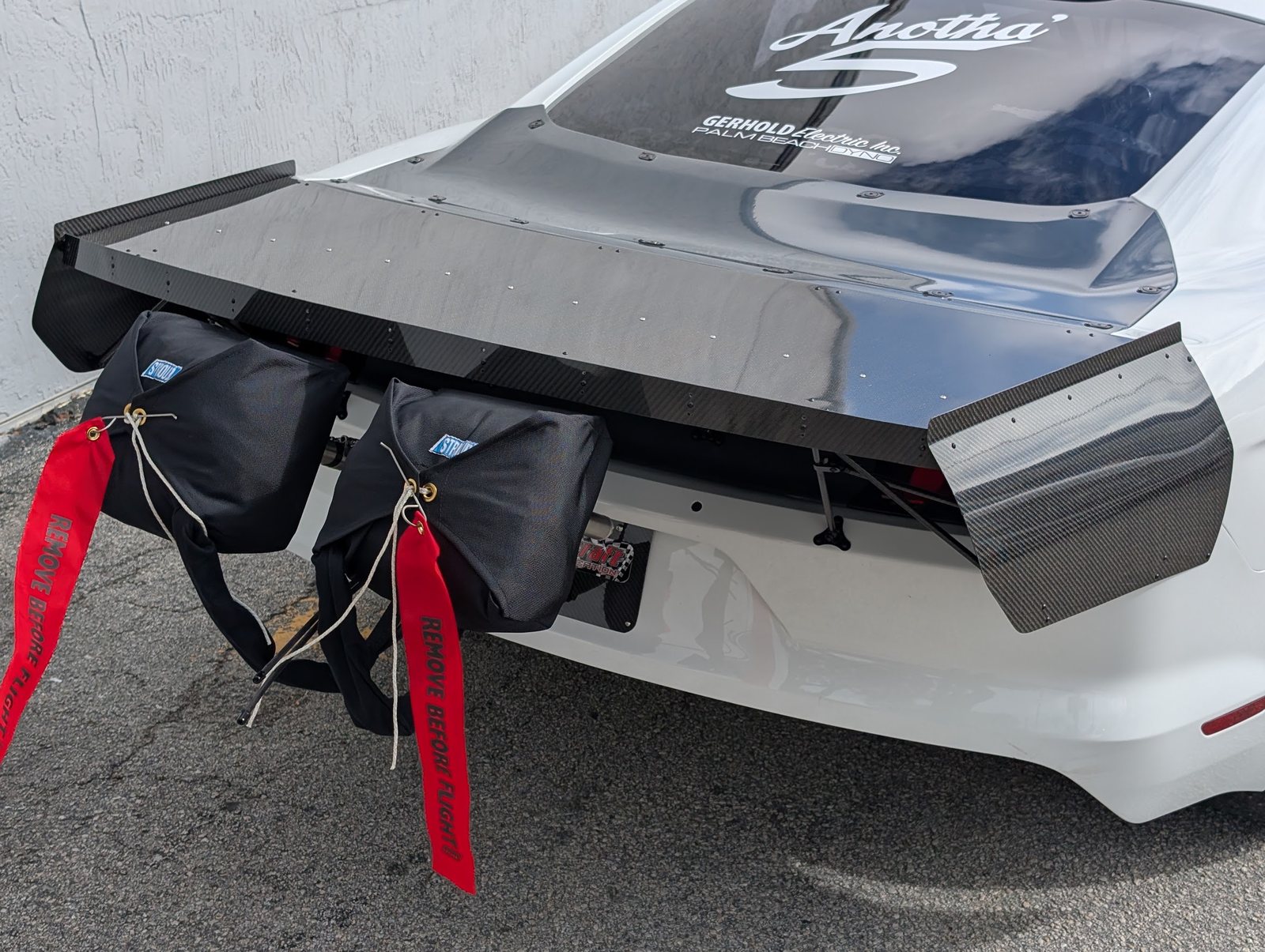 Specialized carbon-fiber aero component fabricated through a Palm Beach Dyno partner shop